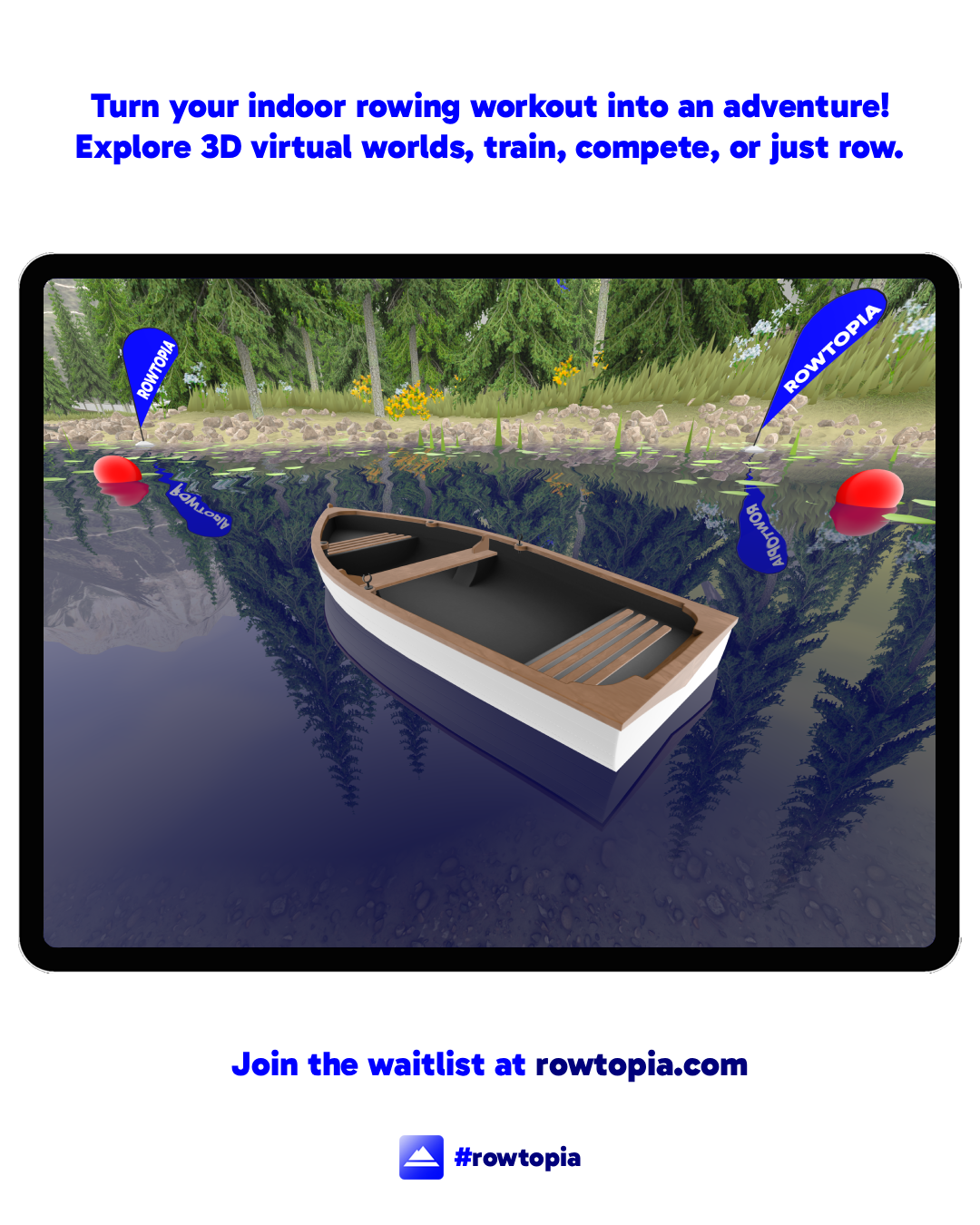 Rowtopia boat 3d model preview